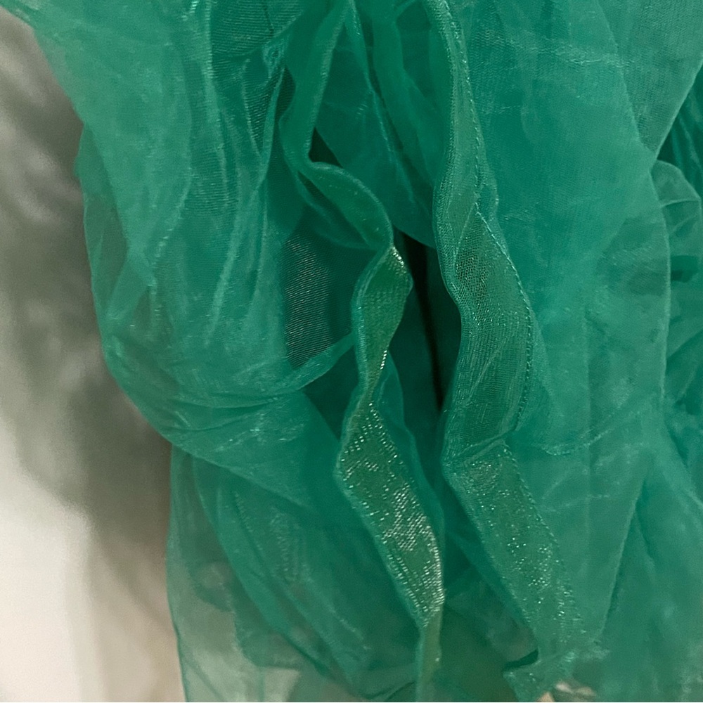 Ava Gowns tiered chiffon corset party dress bridesmaid prom homecoming green L - Picture 8 of 11